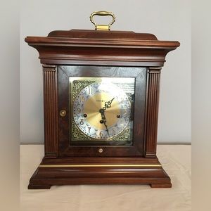 Howard Miller Thomas Tompion Cherry Finish Triple Chime Mantel Clock